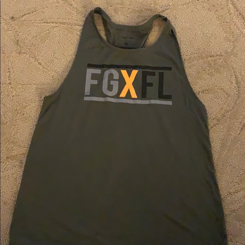 Flag nor Fail razor back tank top.